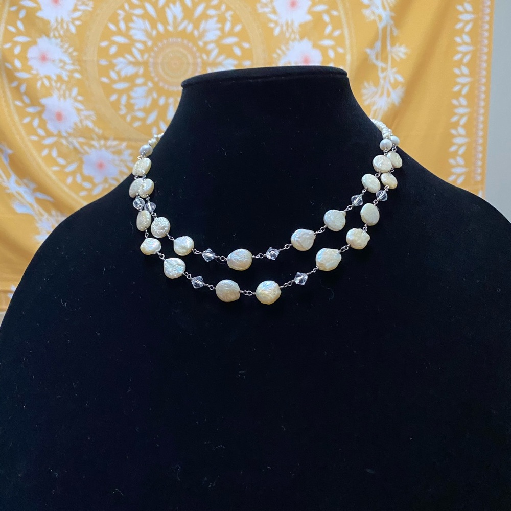 925 Freshwater & Natural Pearl Necklace ✨😍 - Picture 1 of 8